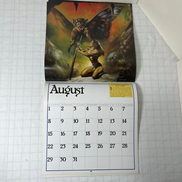 1993 Boris Vallejo Mythology Calendar - Unused same dates again in 2027 /38 - Picture 8 of 16